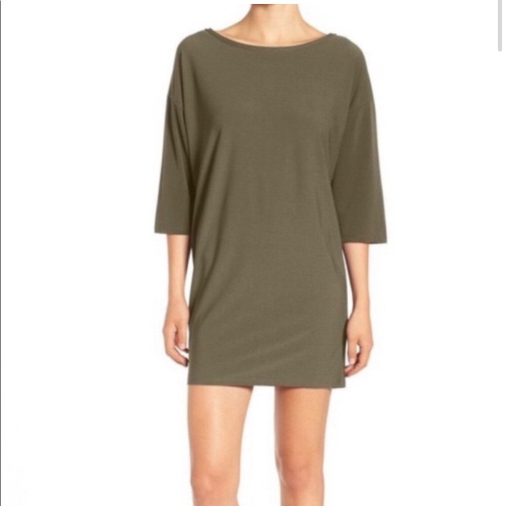 Leith Olive Green Tunic Dress